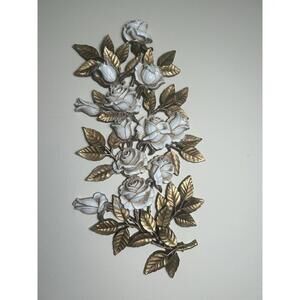 Vtg., MCM Homco Roses wall Art